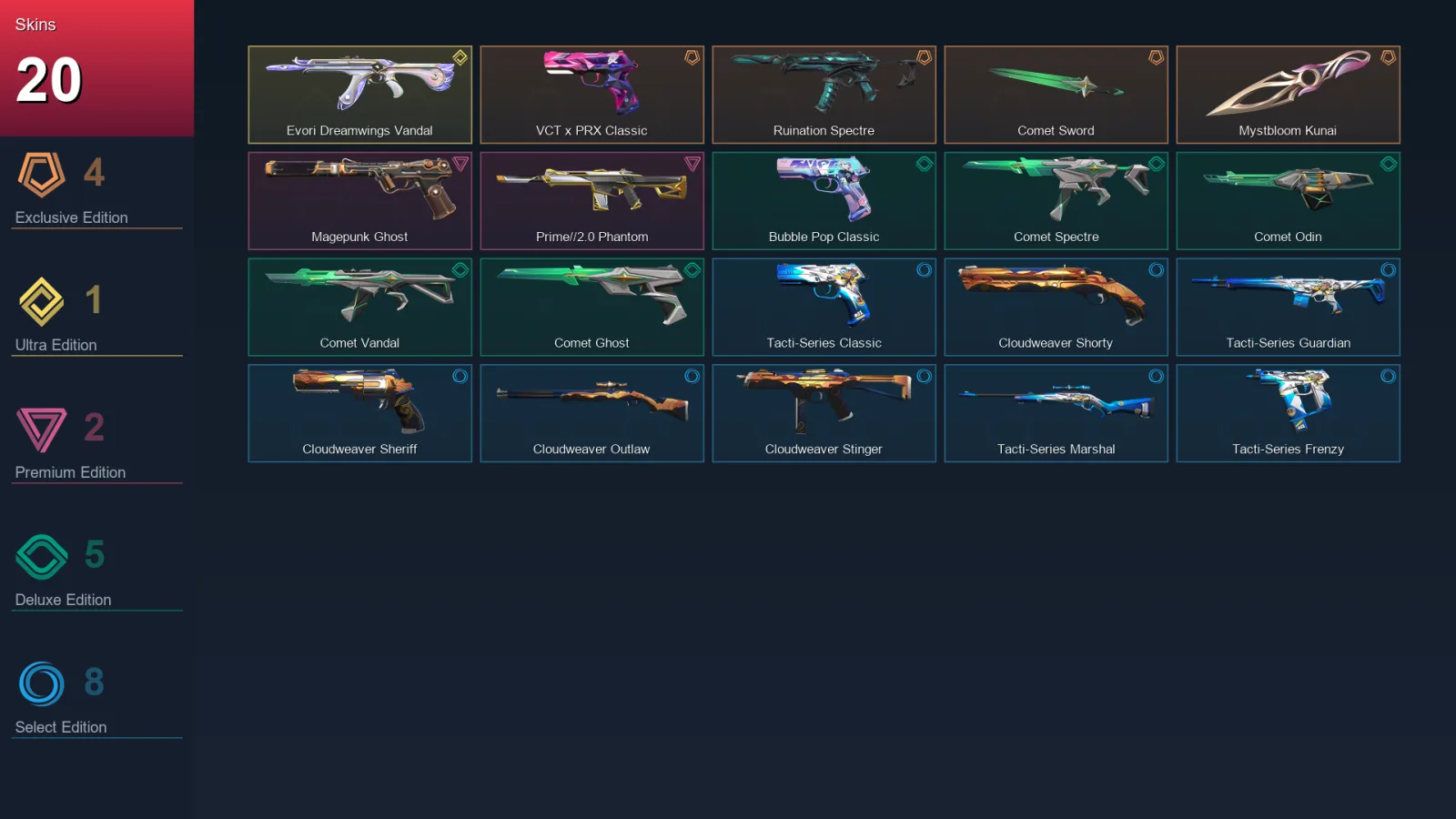 EU | Lv58 | Unranked | 20 Skin | 19 Agent | 25 Buddy — Valorant account