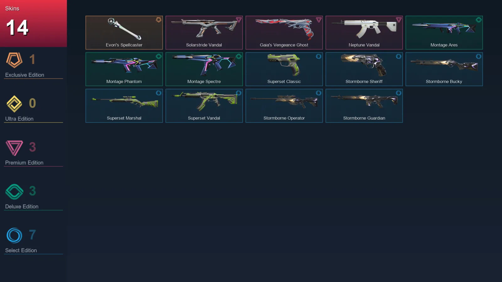 EU | Lv26 | Unranked | 14 Skin | 10 Agent | 12 Buddy