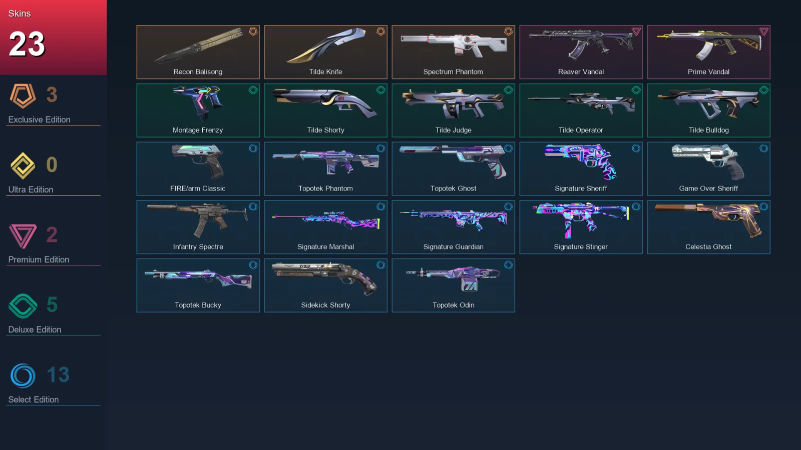 EU | Lv147 | Unranked | 23 Skin | 29 Agent | 78 Buddy