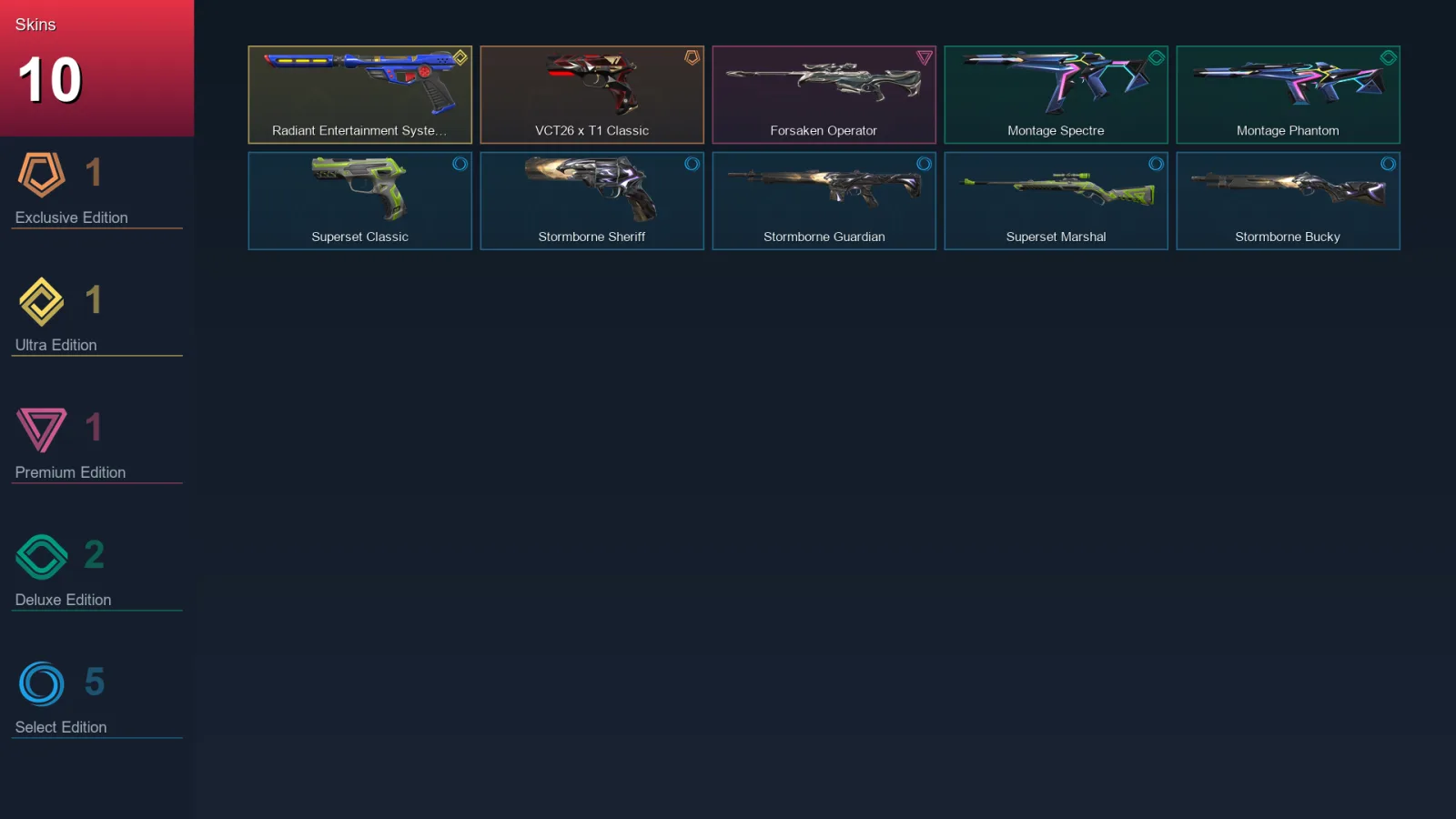 AP | Lv18 | Unranked | 10 Skin | 8 Agent | 8 Buddy