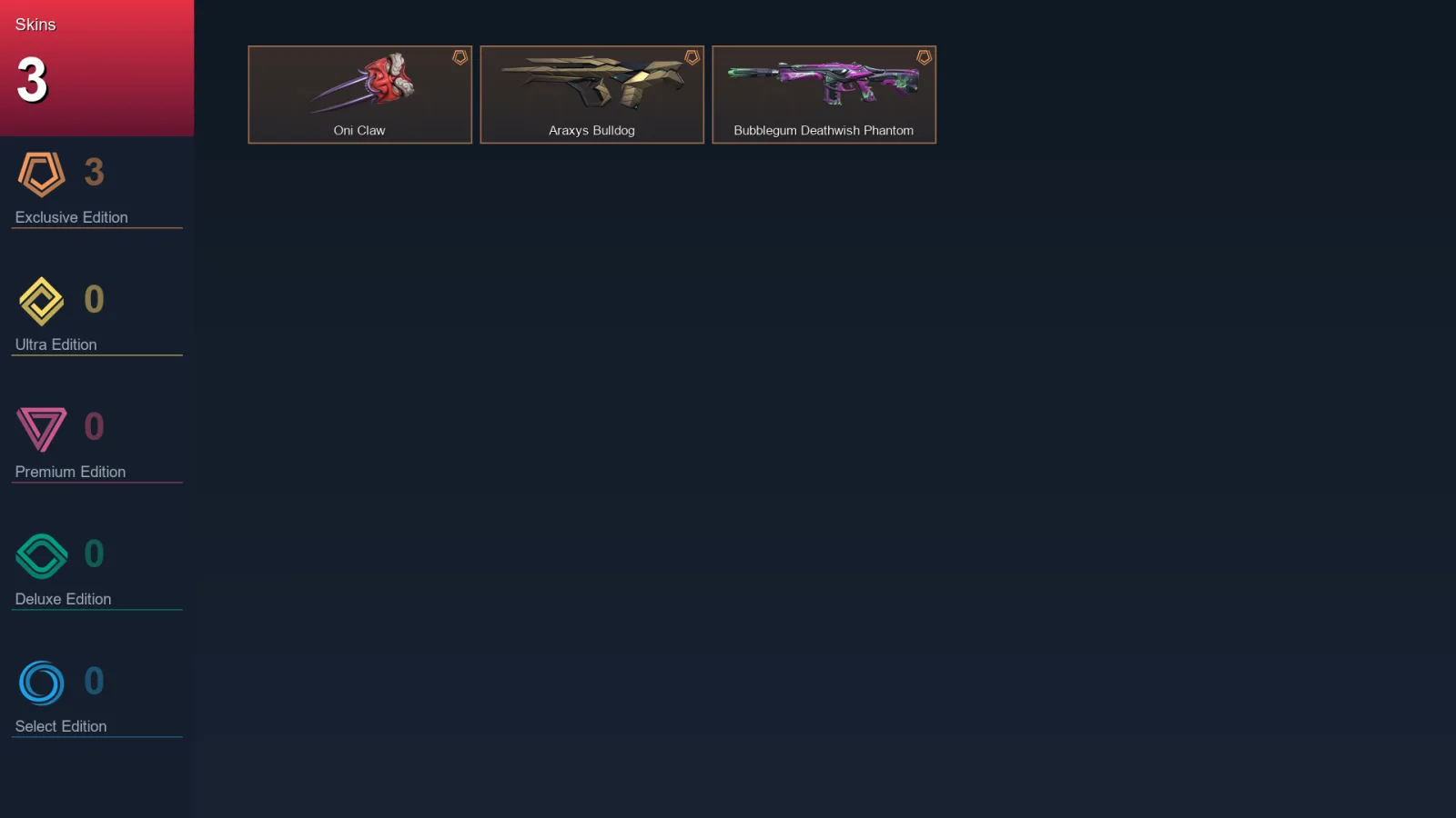 NA | Lv34 | Unranked | 3 Skin | 12 Agent | 13 Buddy
