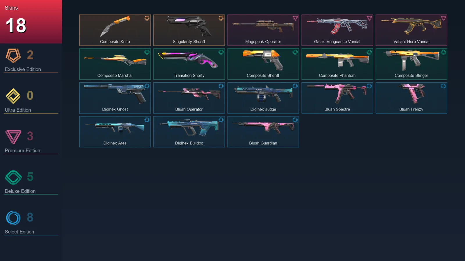 EU | Lv71 | Unranked | 18 Skin | 20 Agent | 27 Buddy — Valorant account