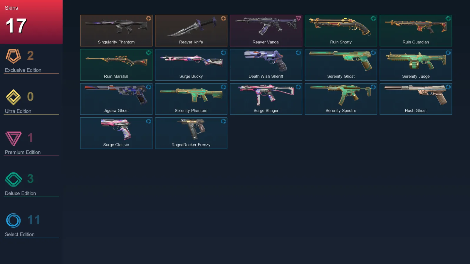 AP | Lv152 | Unranked | 17 Skin | 17 Agent | 41 Buddy — Valorant account
