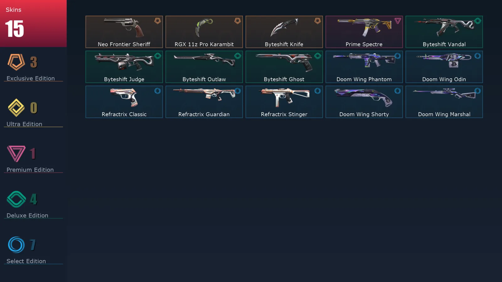 [Valorant] | EU | Level 47 | Diamond 1 | 15 Agents | 15 Skins