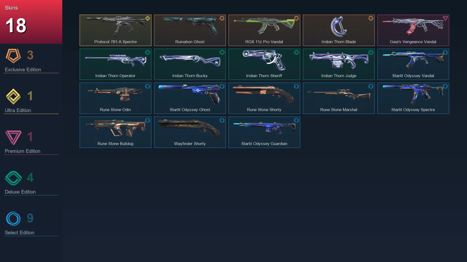 EU | Lv38 | Unranked | 18 Skin | 12 Agent | 16 Buddy
