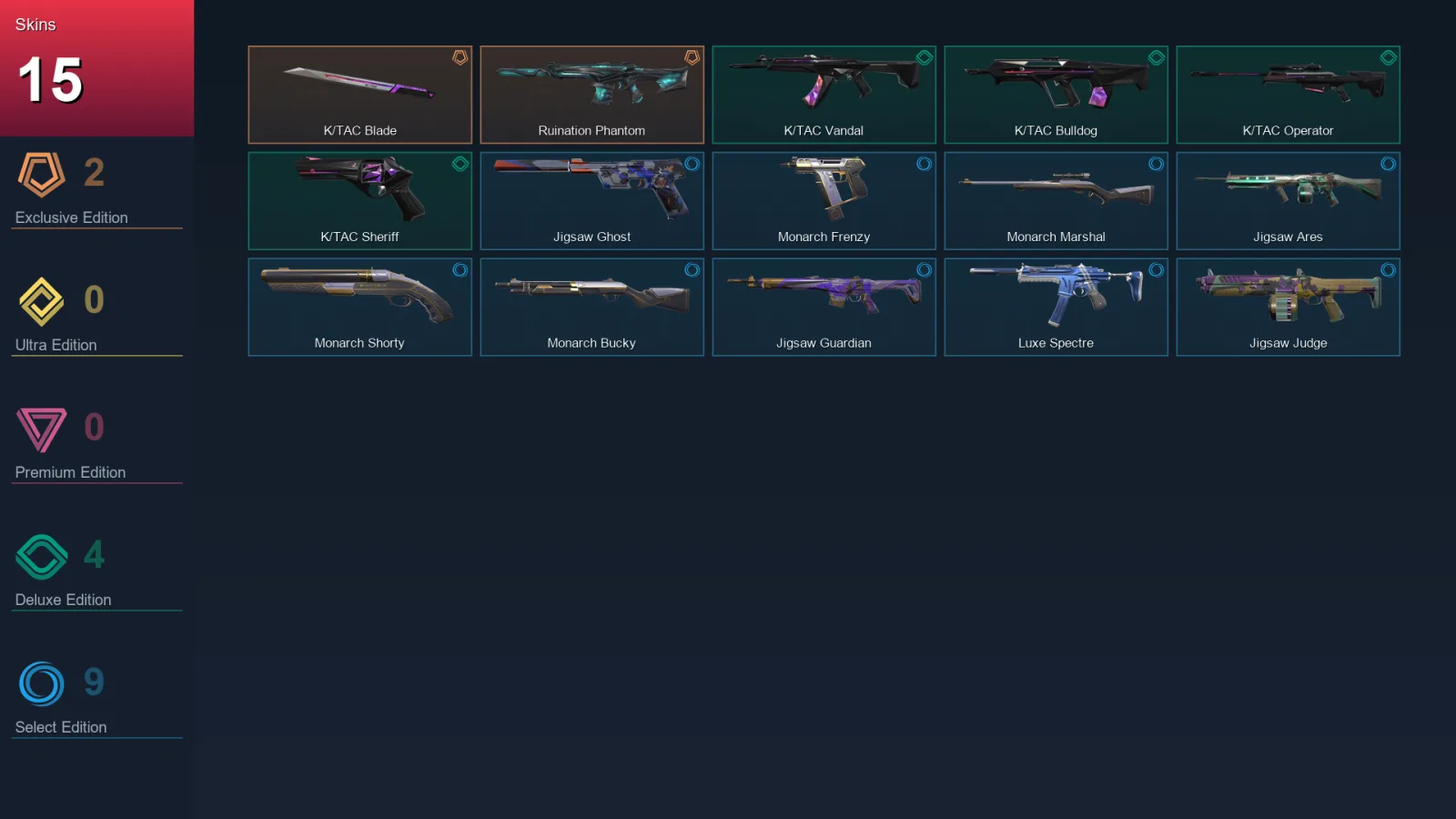 LA | Lv42 | Unranked | 15 Skin | 15 Agent | 14 Buddy