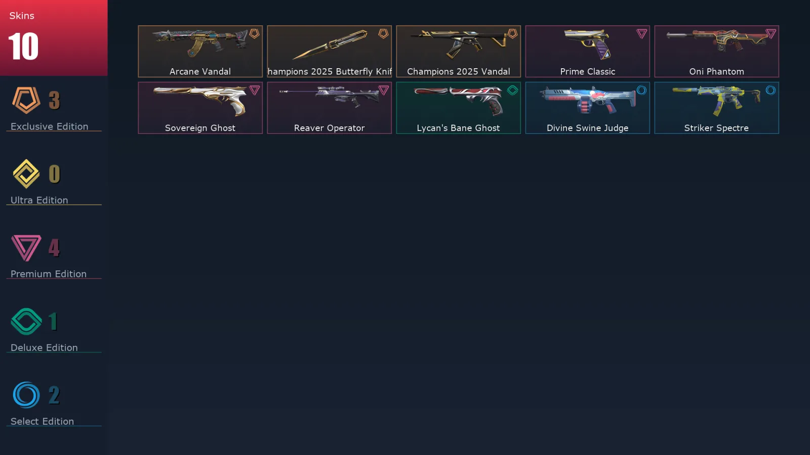 [Valorant] | EU | Level 47 | 17 Agents | 10 Skins