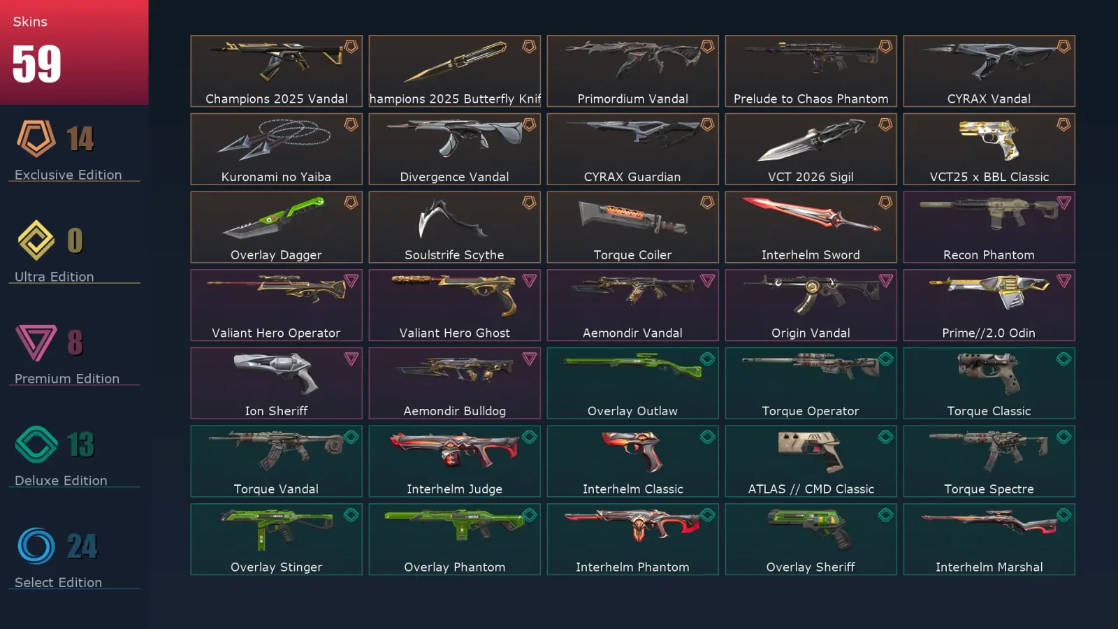 [Valorant] | EU | Level 135 | 28 Agents | 59 Skins — Valorant account