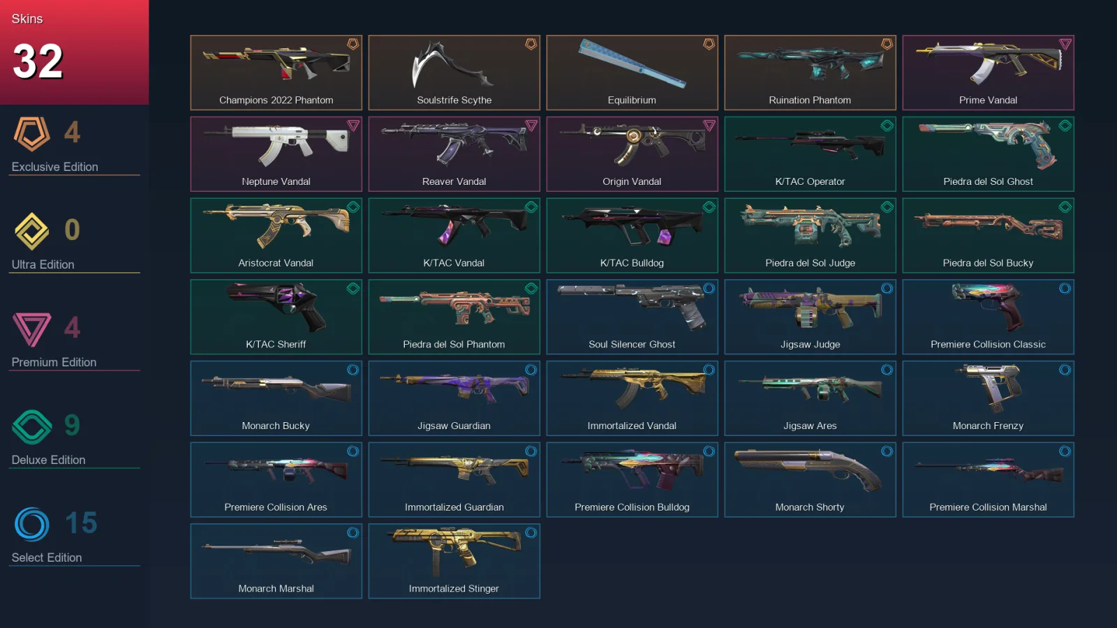 EU | Lv62 | Unranked | 32 Skin | 24 Agent | 37 Buddy
