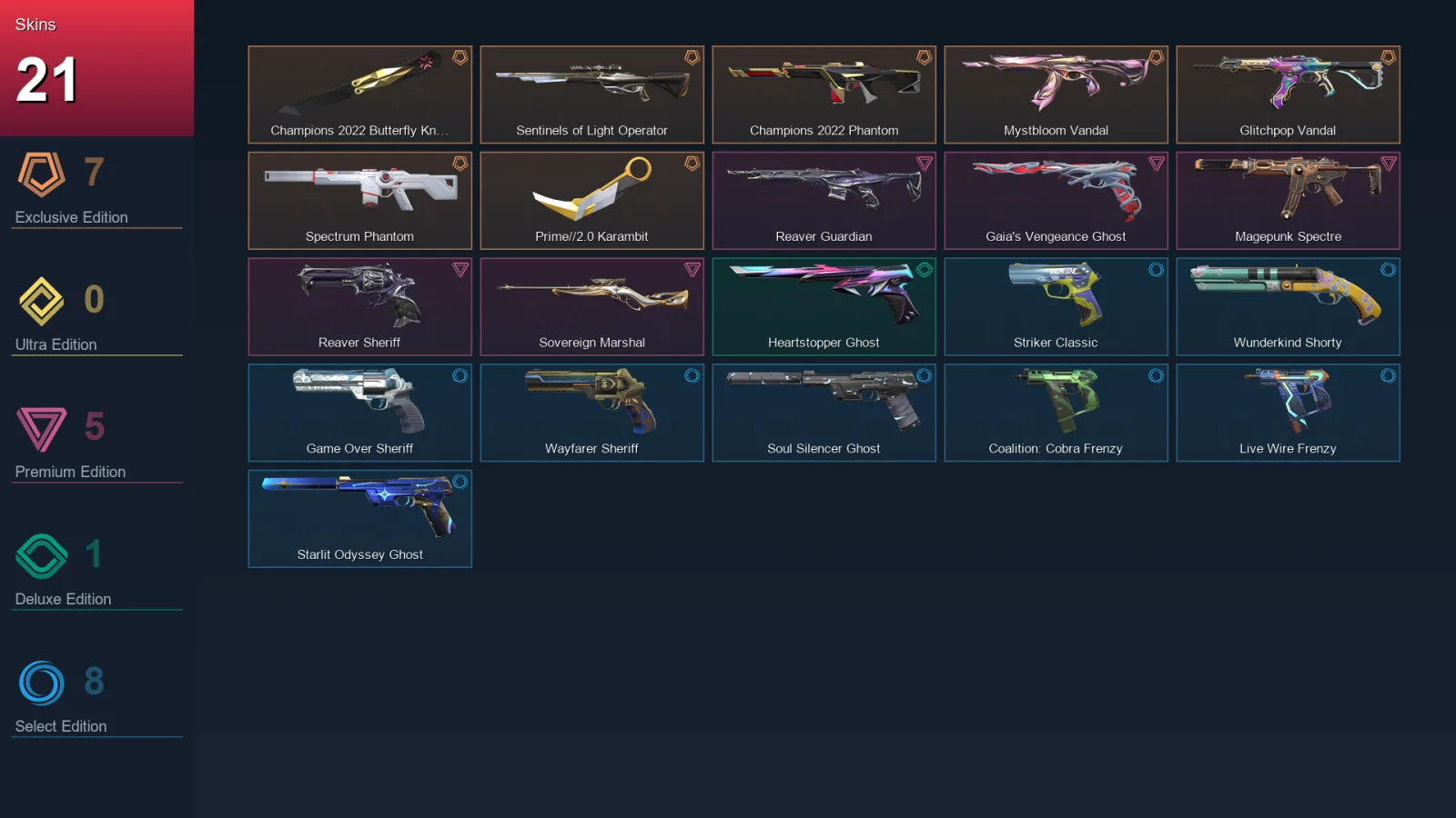 AP | Lv136 | Unranked | 21 Skin | 23 Agent | 58 Buddy — Unranked / Smurf Valorant