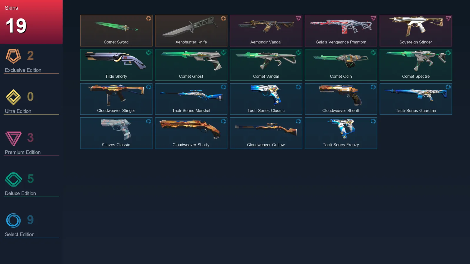 EU | Lv112 | Unranked | 19 Skin | 28 Agent | 40 Buddy &mdash; Valorant account with Classic skin