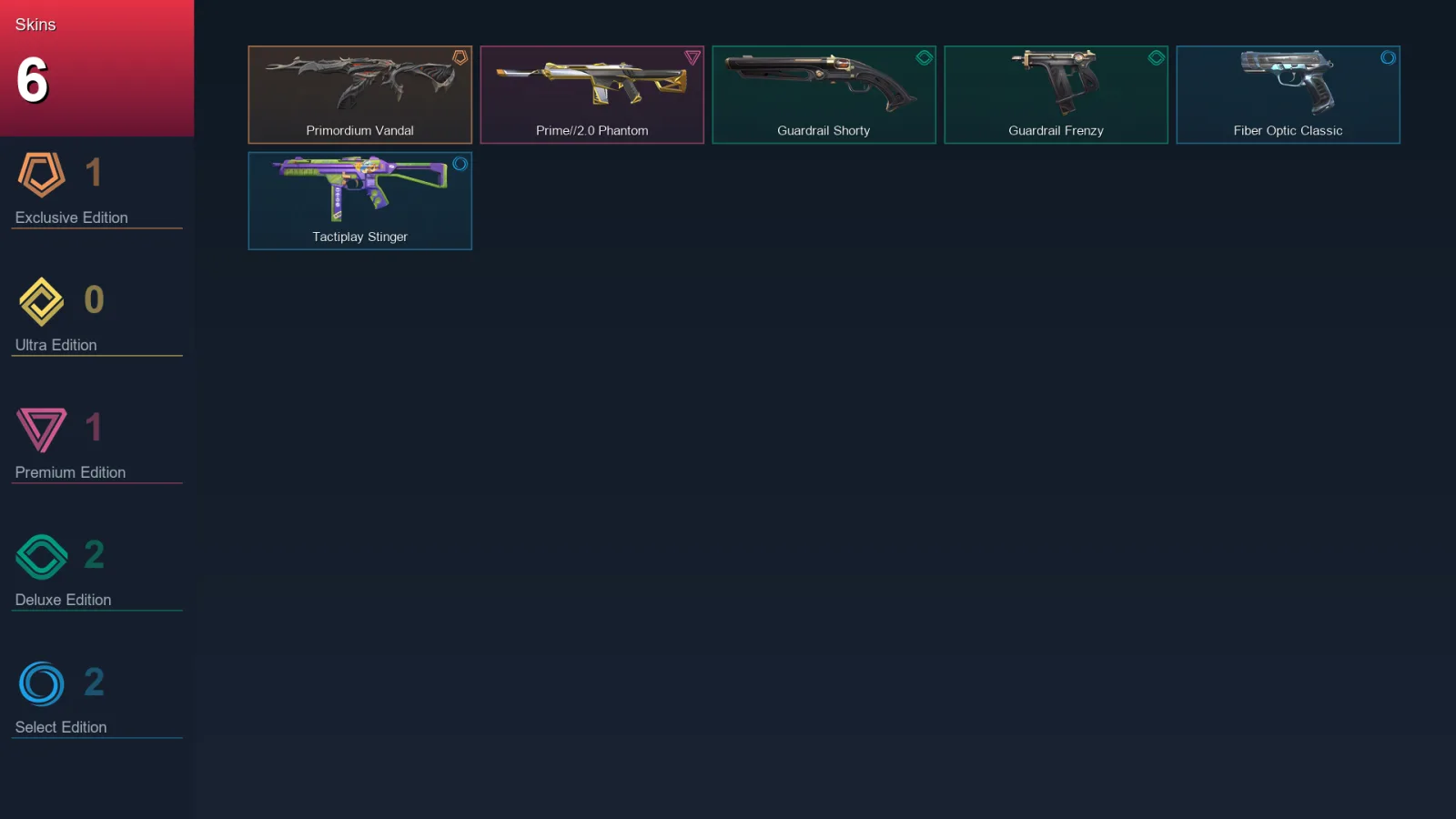 NA | Lv18 | Unranked | 6 Skin | 7 Agent | 12 Buddy