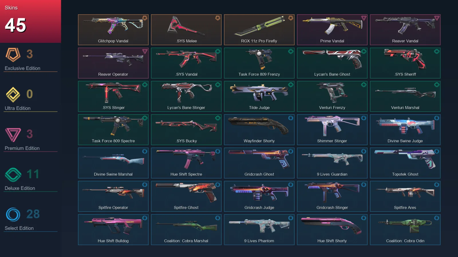 AP | Lv52 | Unranked | 45 Skin | 29 Agent | 42 Buddy — Valorant account