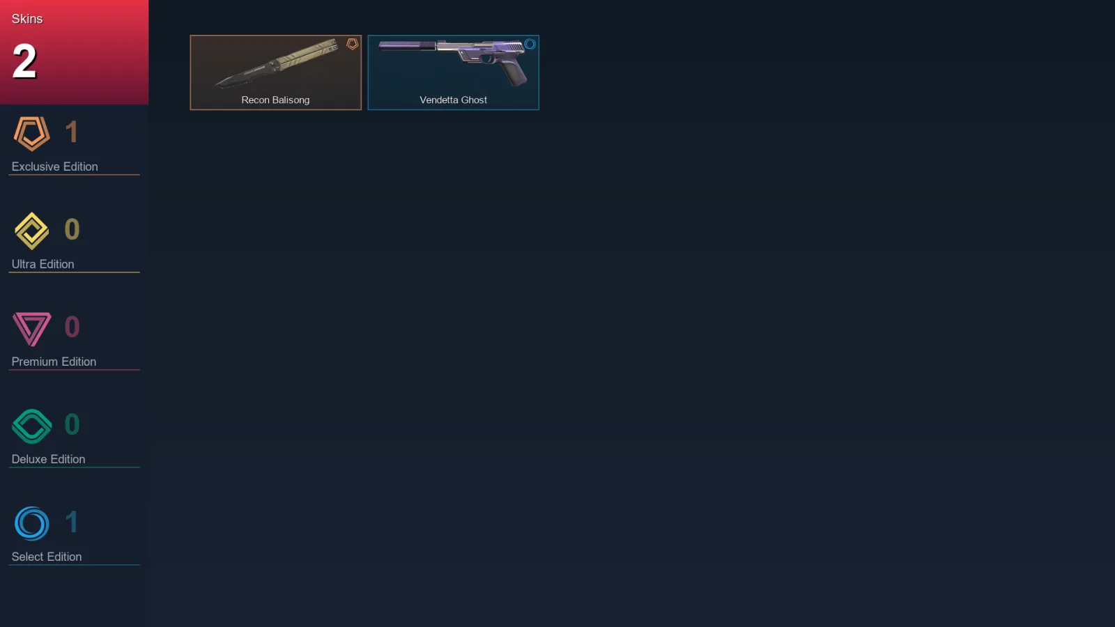 NA | Recon Balisong | Vendetta Ghost | 2 Skin | 9 Agent | 13 Buddy | Lv41