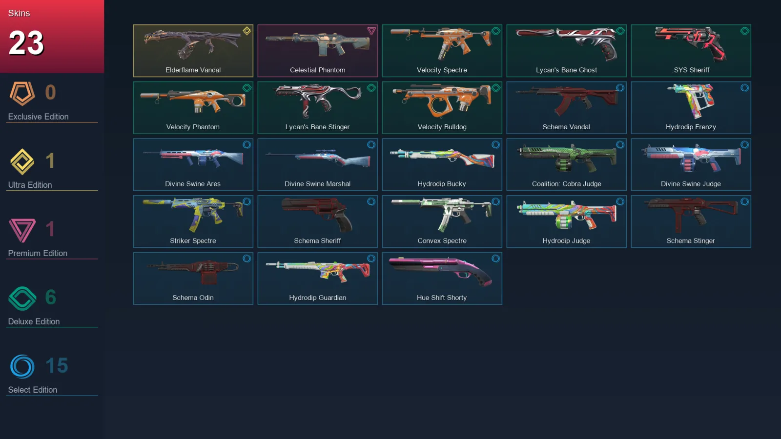 NA | Lv38 | Unranked | 23 Skin | 14 Agent | 21 Buddy