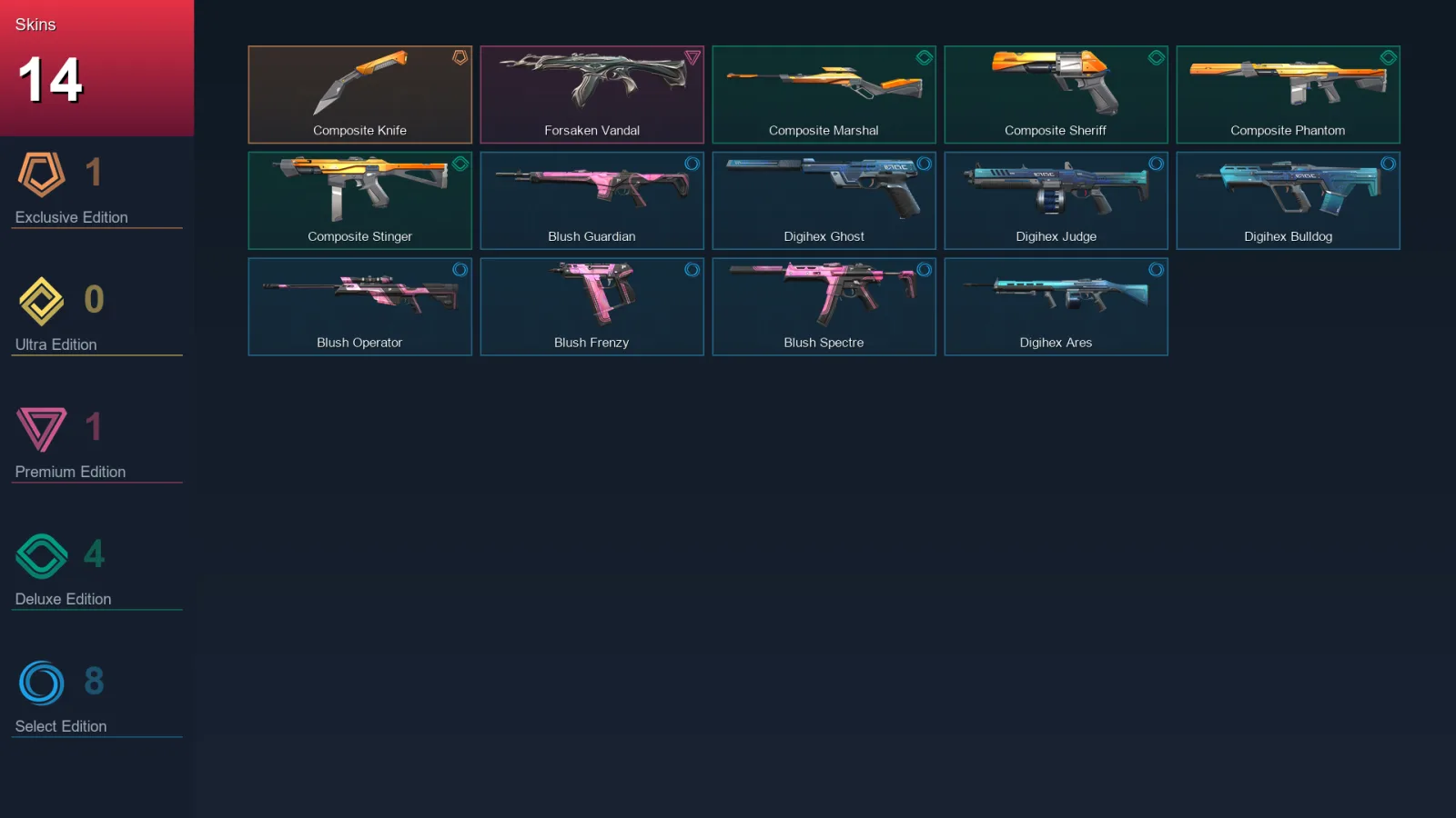 LA | Lv73 | Unranked | 14 Skin | 24 Agent | 27 Buddy