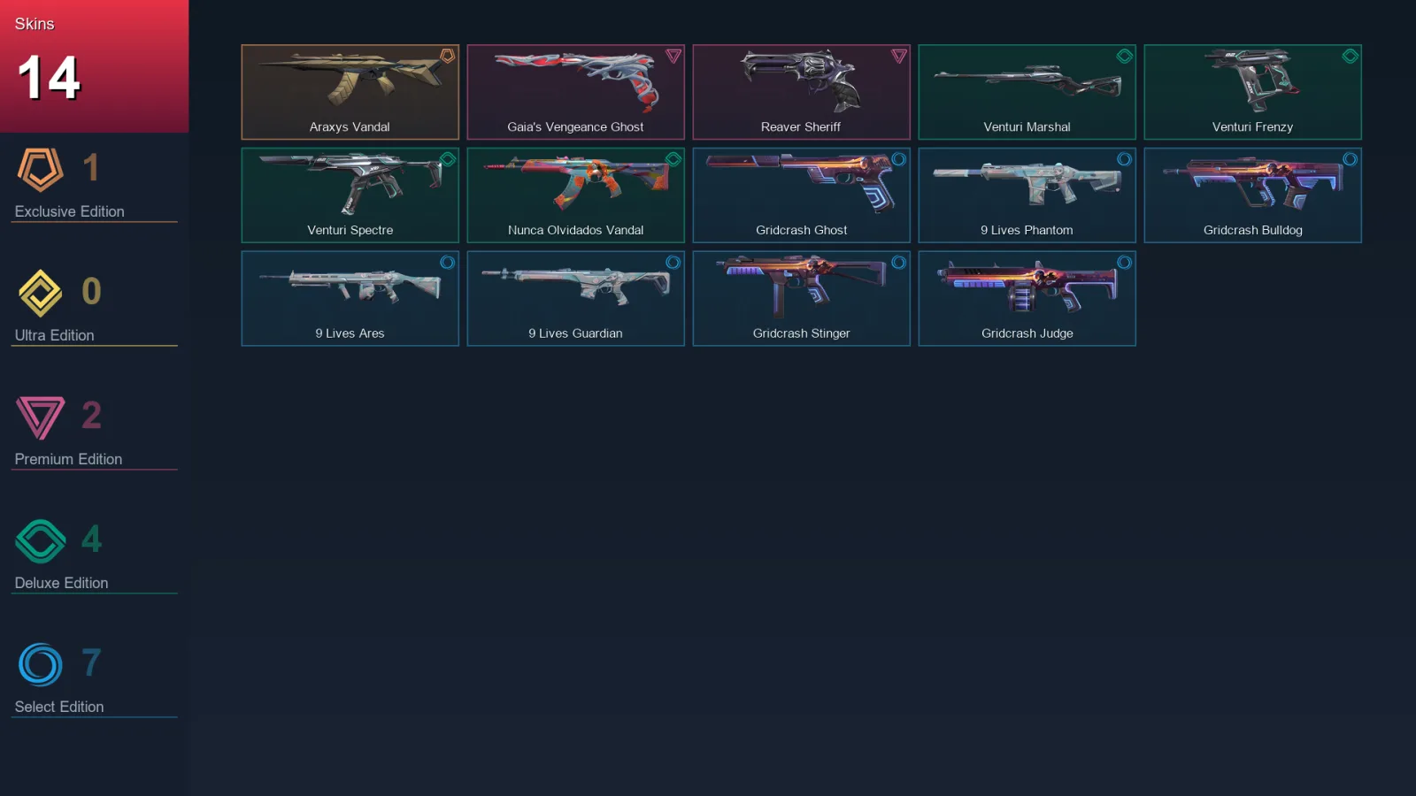 EU | Lv48 | Unranked | 14 Skin | 19 Agent | 18 Buddy