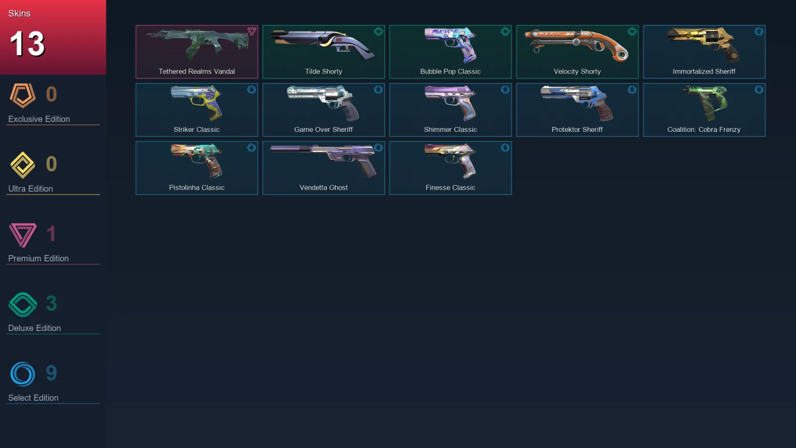 AP | Lv201 | Unranked | 13 Skin | 27 Agent | 75 Buddy — Valorant account