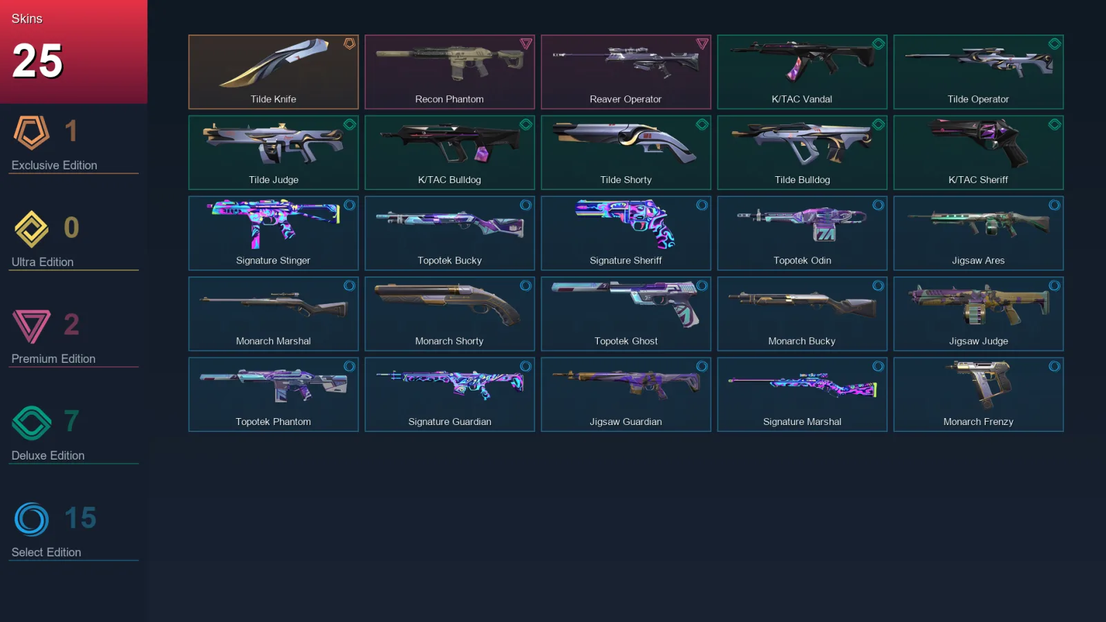 LA | Lv51 | Unranked | 25 Skin | 17 Agent | 30 Buddy