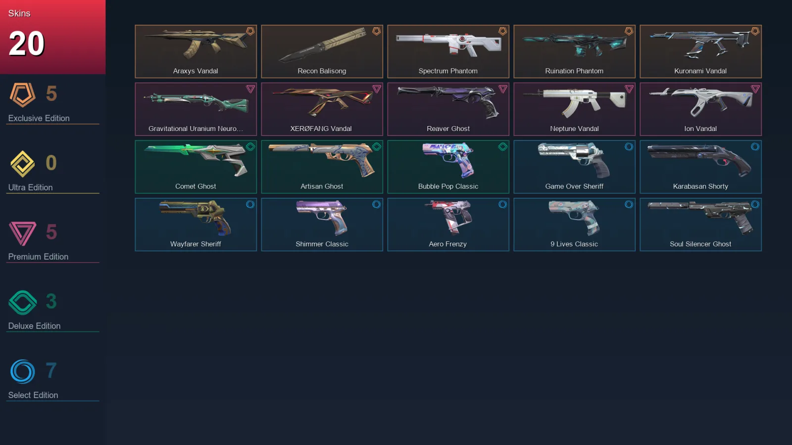 EU | Lv193 | Unranked | 20 Skin | 24 Agent | 65 Buddy — Valorant account