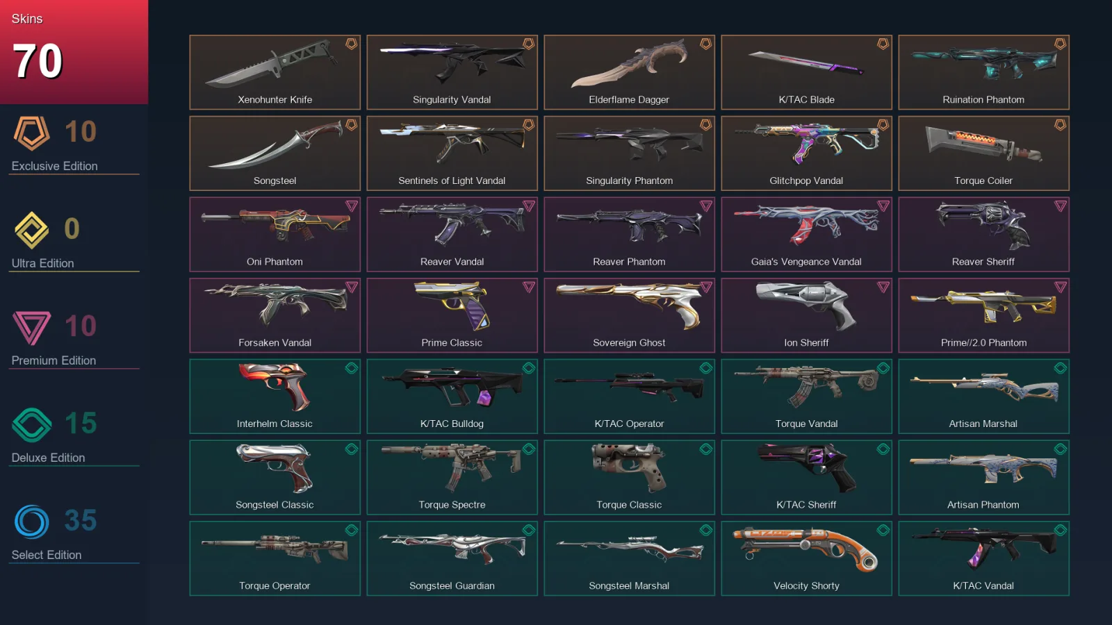 EU | Lv140 | Unranked | 70 Skin | 28 Agent | 83 Buddy — Valorant account