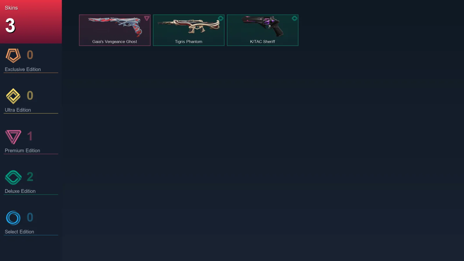 EU | Lv11 | Unranked | 3 Skin | 7 Agent | 9 Buddy — Tigris Phantom