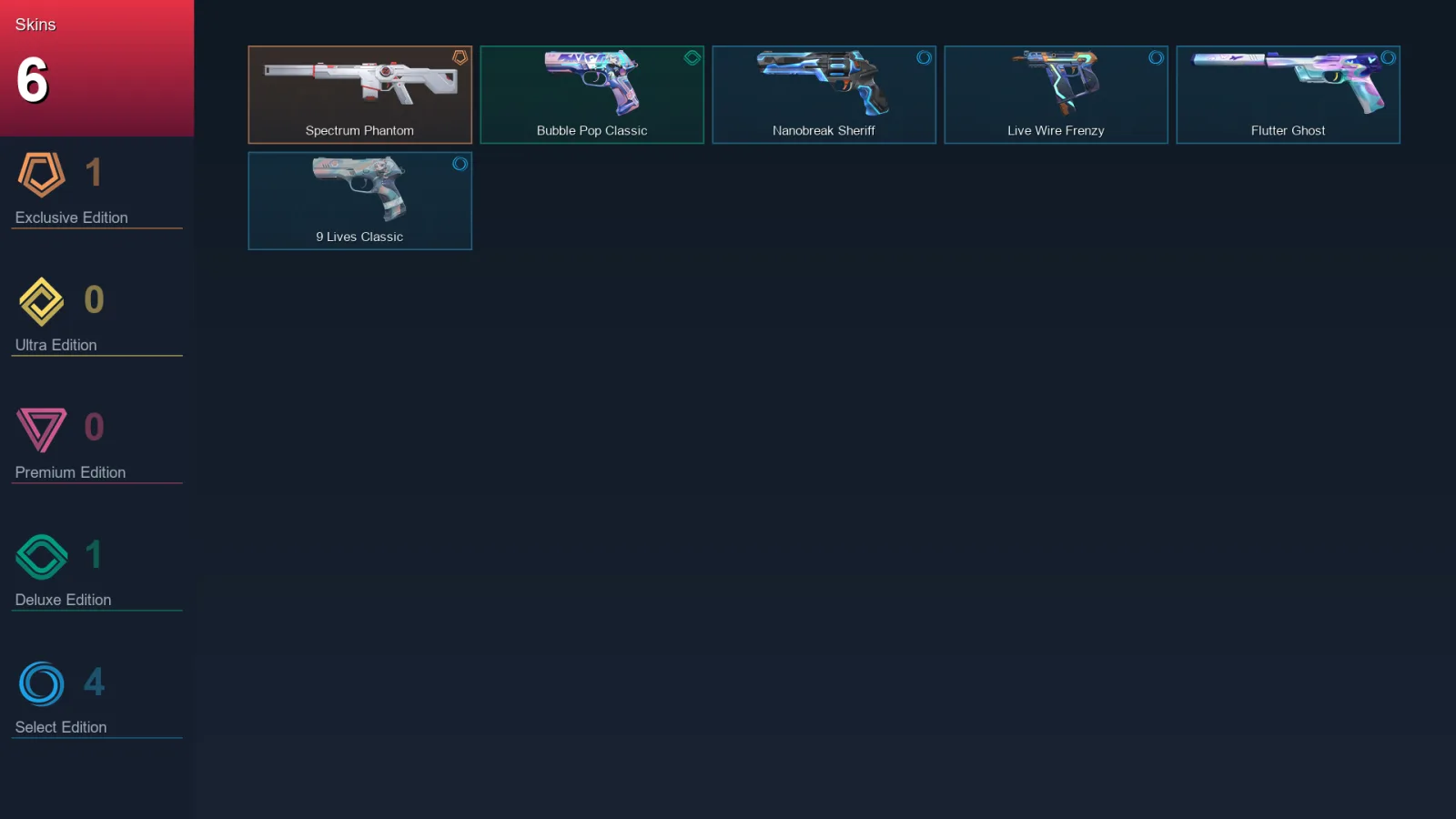 AP | Lv131 | Unranked | 6 Skin | 27 Agent | 55 Buddy