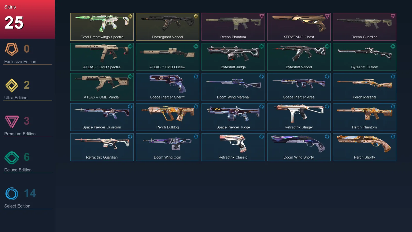 EU | Lv36 | Unranked | 25 Skin | 13 Agent | 25 Buddy