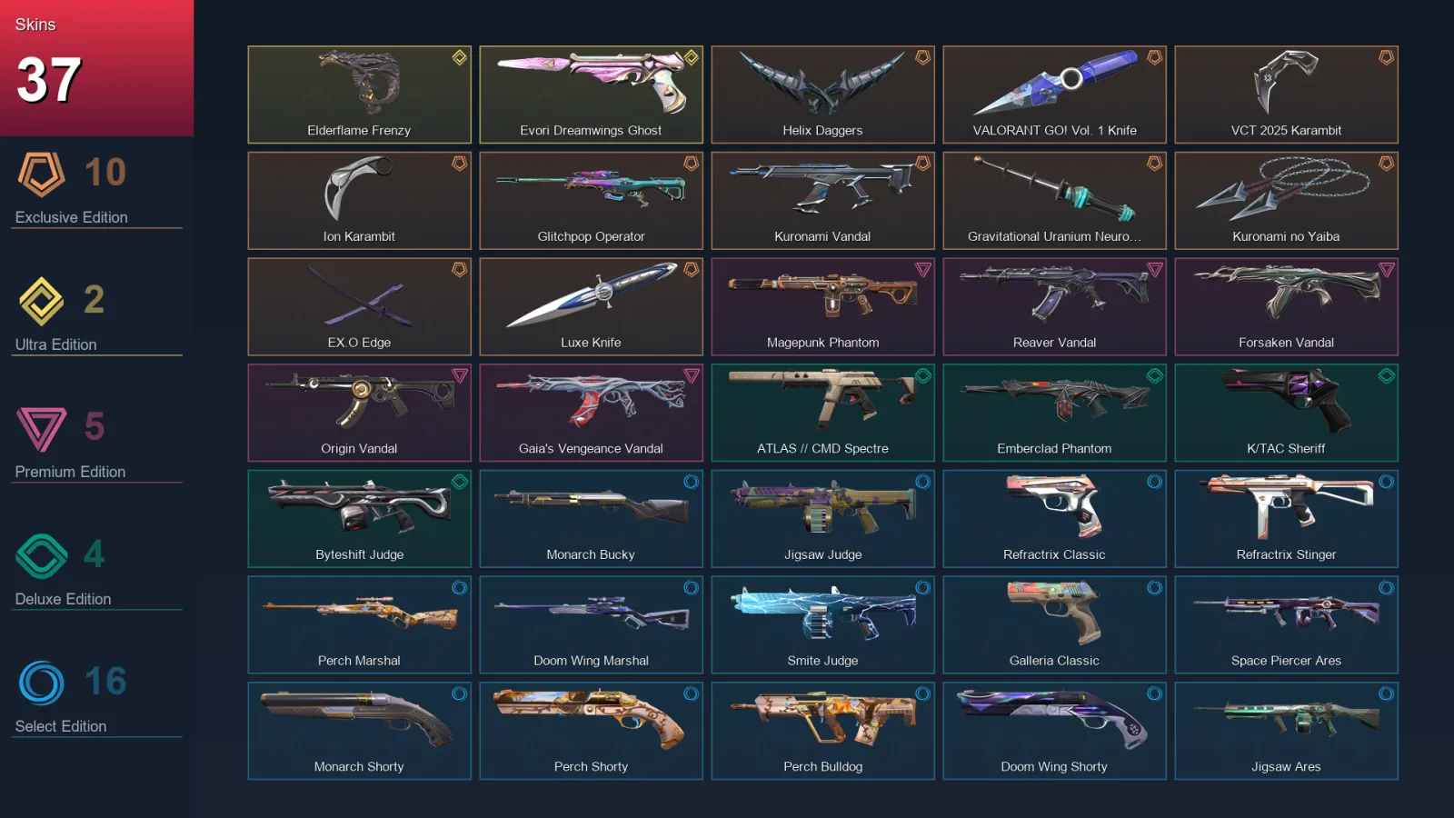 LA | Lv28 | Unranked | 37 Skin | 13 Agent | 23 Buddy — Valorant account