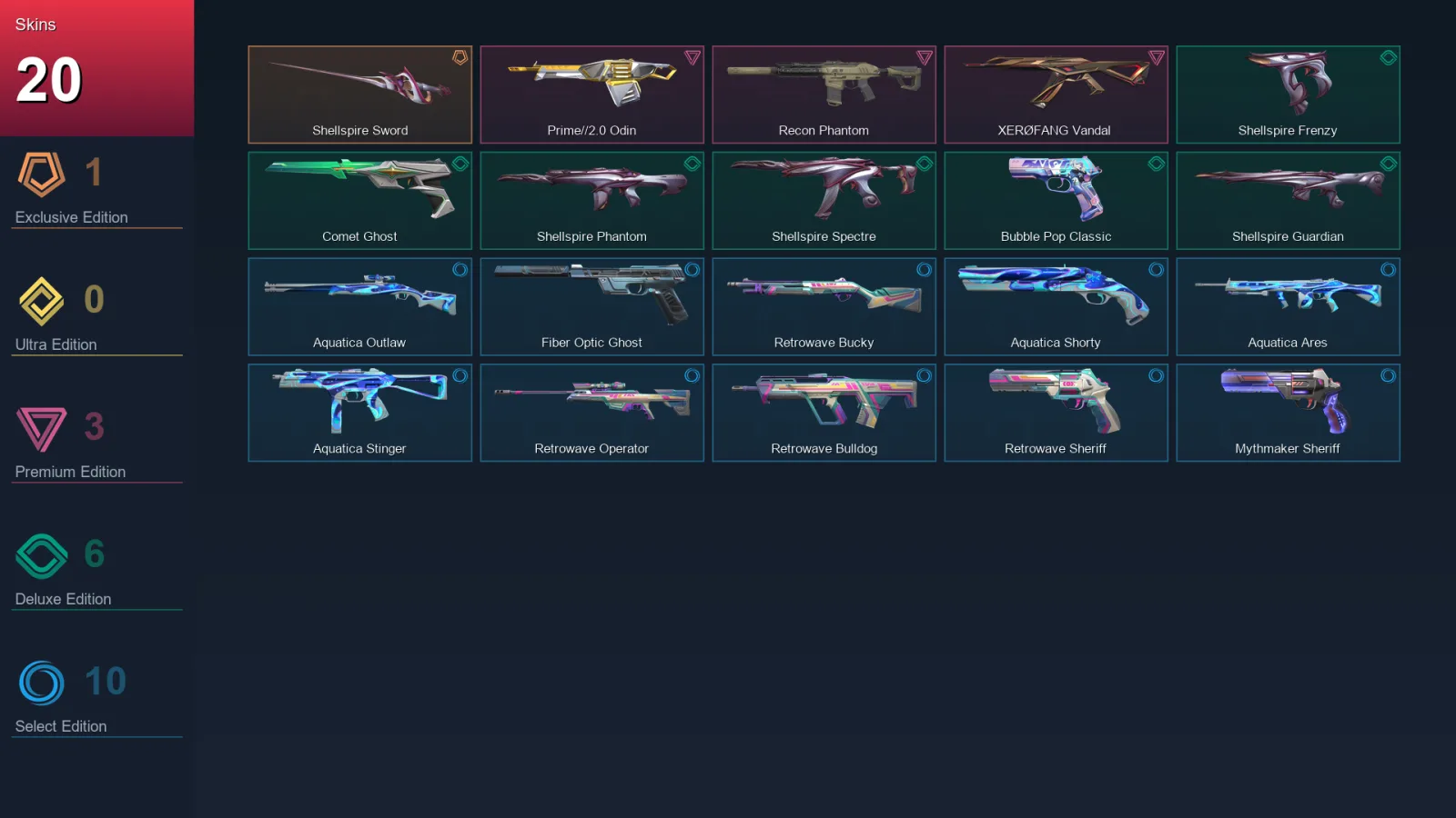 AP | Lv131 | Unranked | 20 Skin | 18 Agent | 44 Buddy — Valorant account