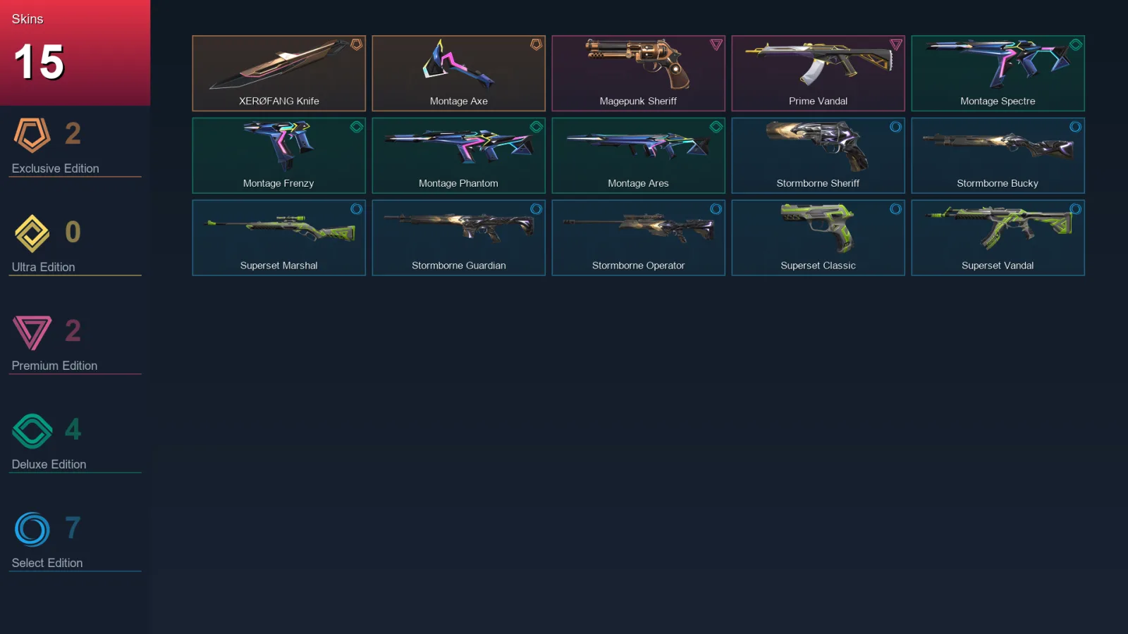 EU | Lv74 | Unranked | 15 Skin | 23 Agent | 46 Buddy