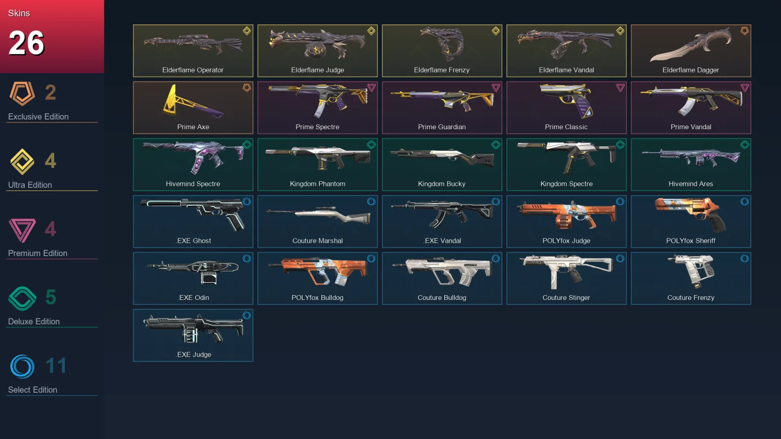 BR | Lv36 | Unranked | 26 Skin | 17 Agent | 37 Buddy