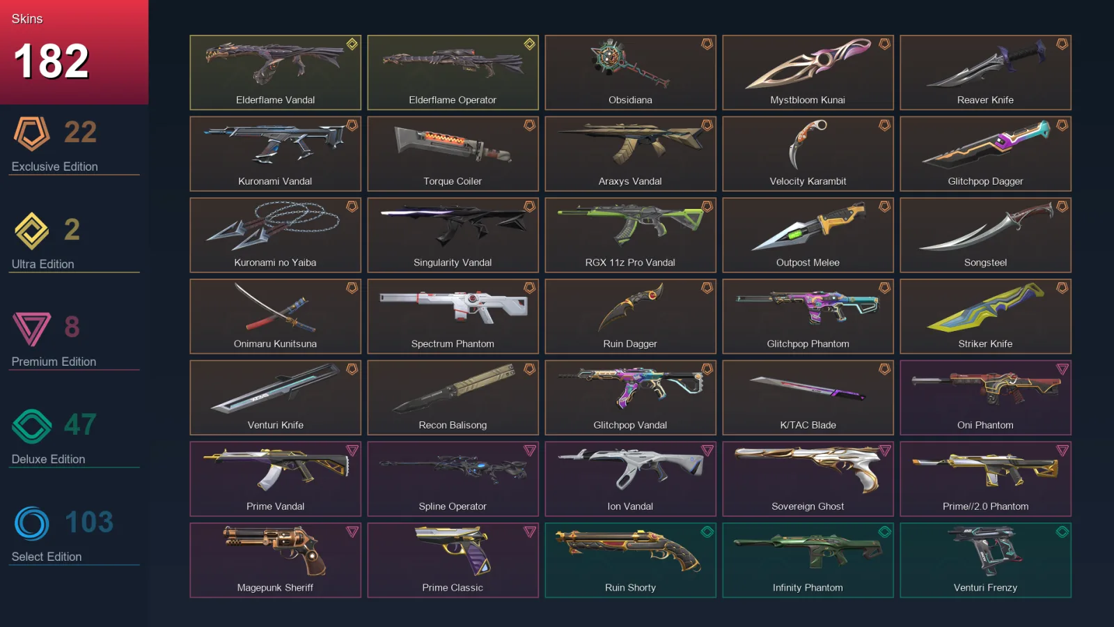 EU | Lv350 | Unranked | 182 Skin | 29 Agent | 197 Buddy — Valorant account