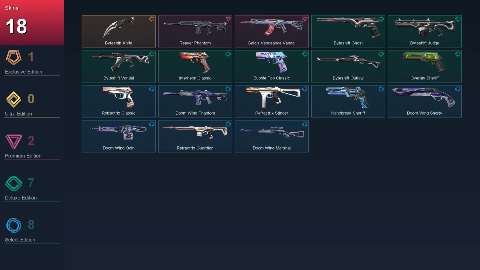 EU | Lv97 | Unranked | 18 Skin | 22 Agent | 47 Buddy