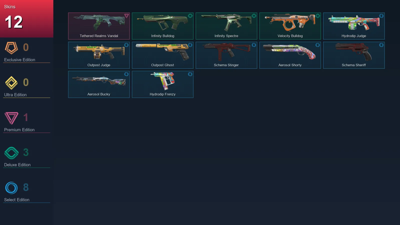 NA | Lv17 | Unranked | 12 Skin | 8 Agent | 10 Buddy
