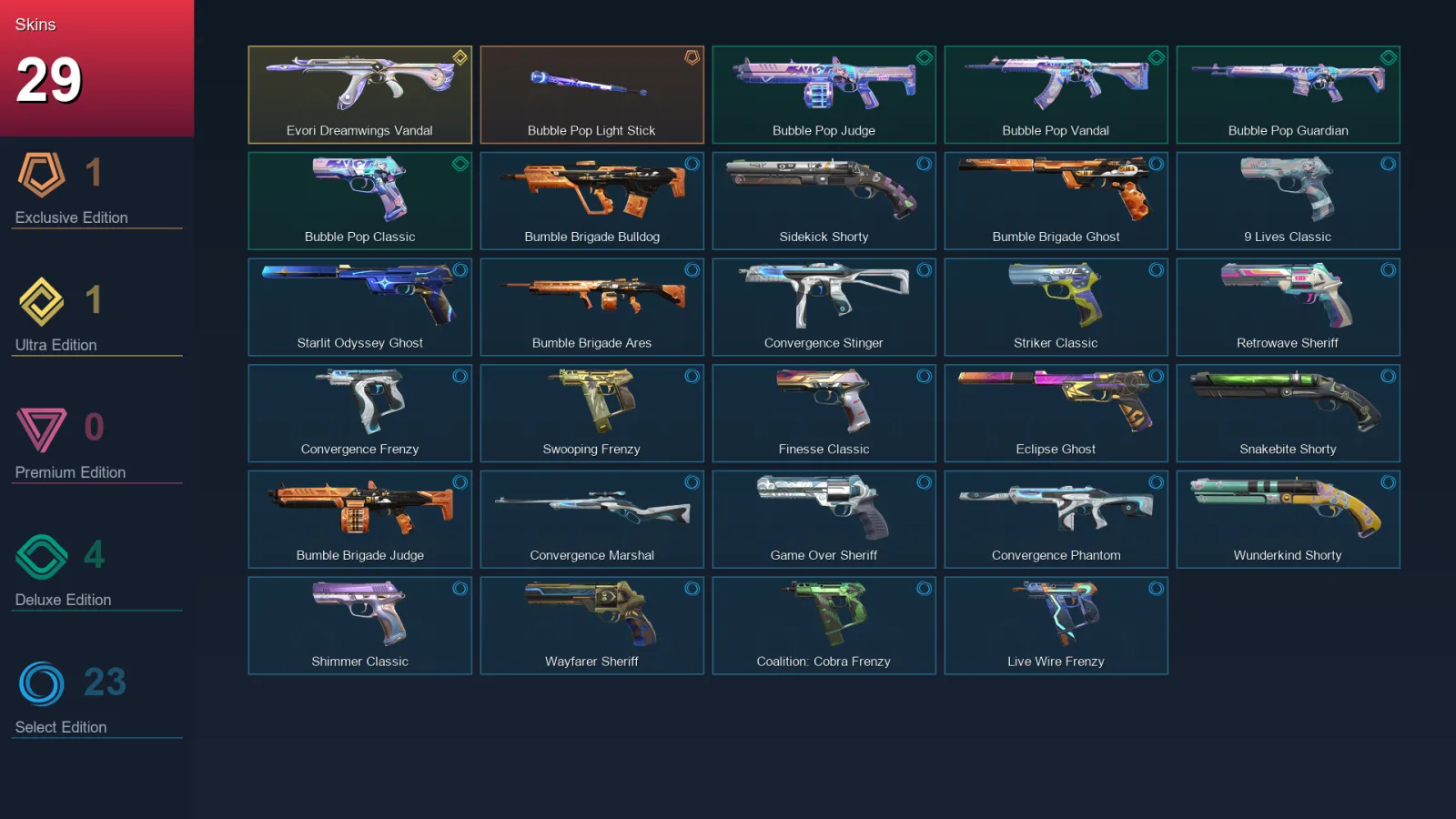 AP | Lv226 | Unranked | 29 Skin | 26 Agent | 75 Buddy — Valorant account