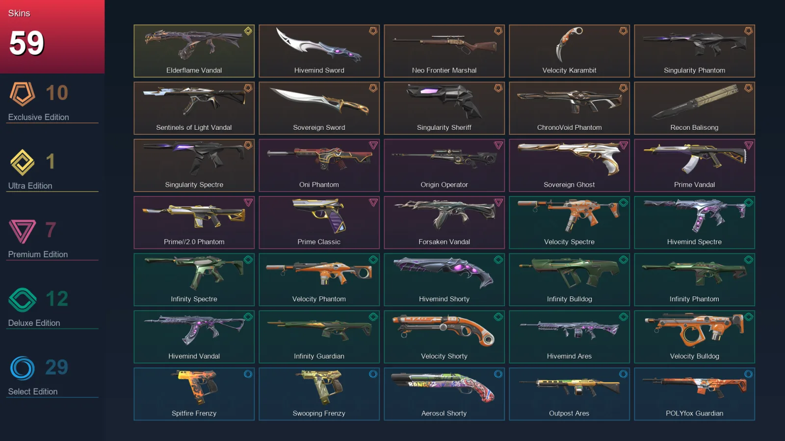 BR | Lv192 | Unranked | 59 Skin | 26 Agent | 95 Buddy