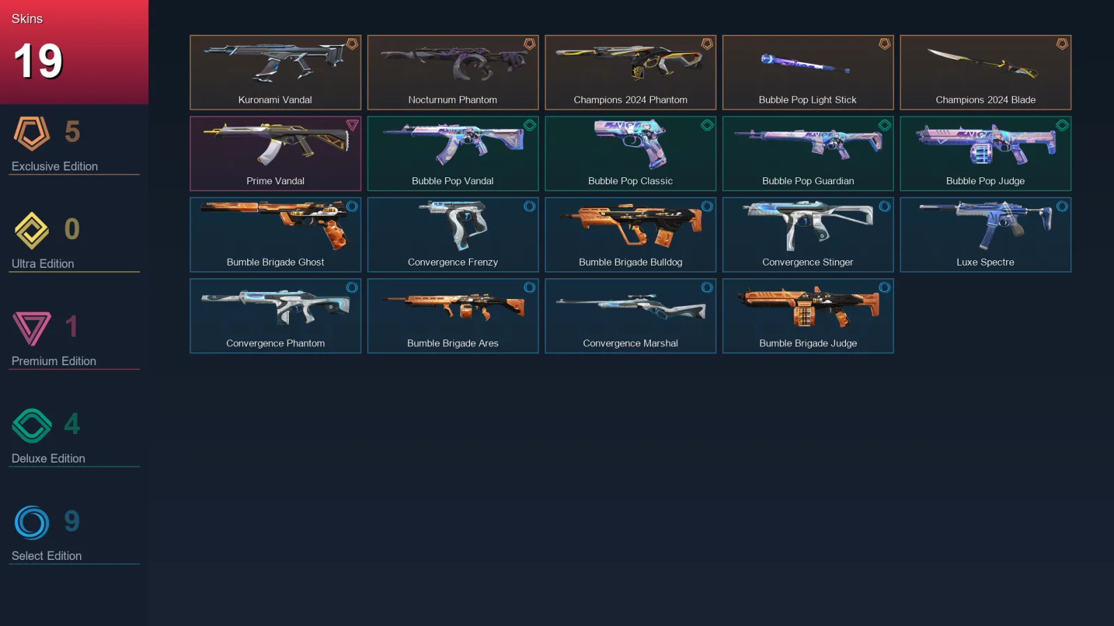 EU | Lv74 | Unranked | 19 Skin | 27 Agent | 37 Buddy