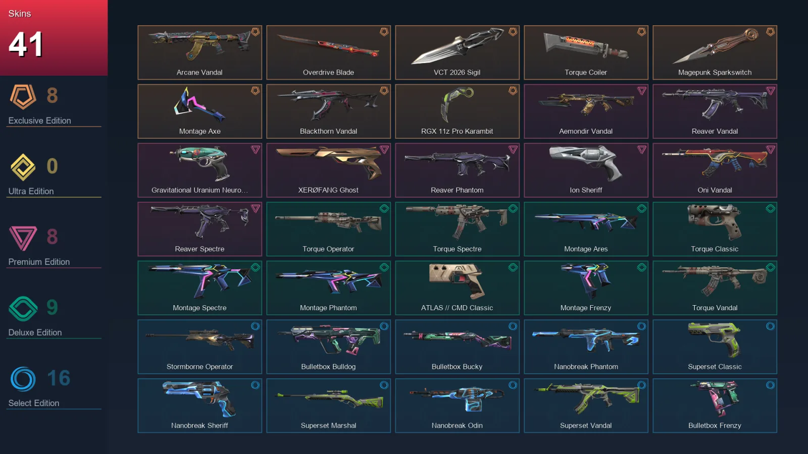 EU | Lv114 | Unranked | 41 Skin | 28 Agent | 57 Buddy — Valorant account