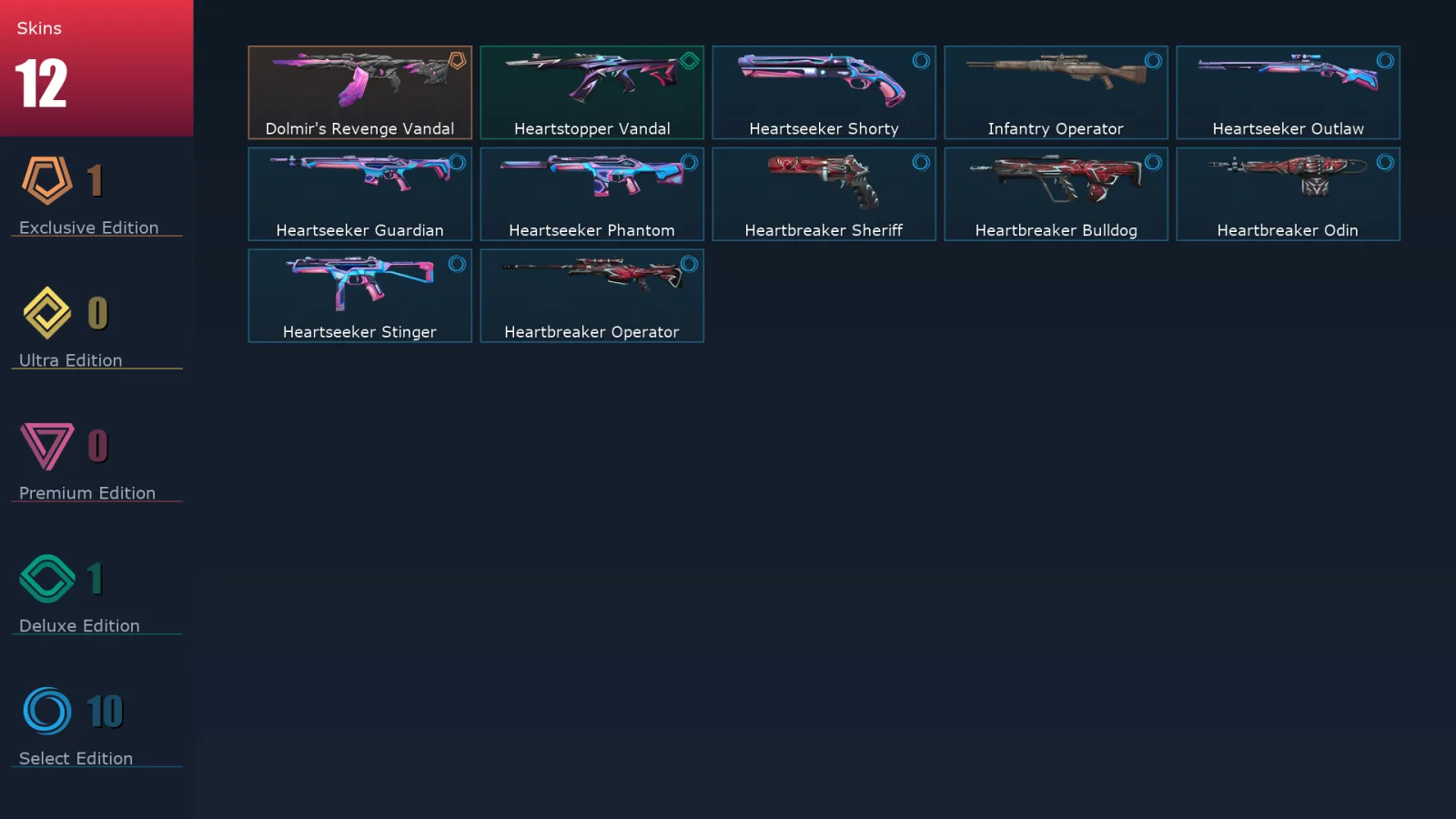 [Valorant] | EU | Level 43 | 14 Agents | 12 Skins