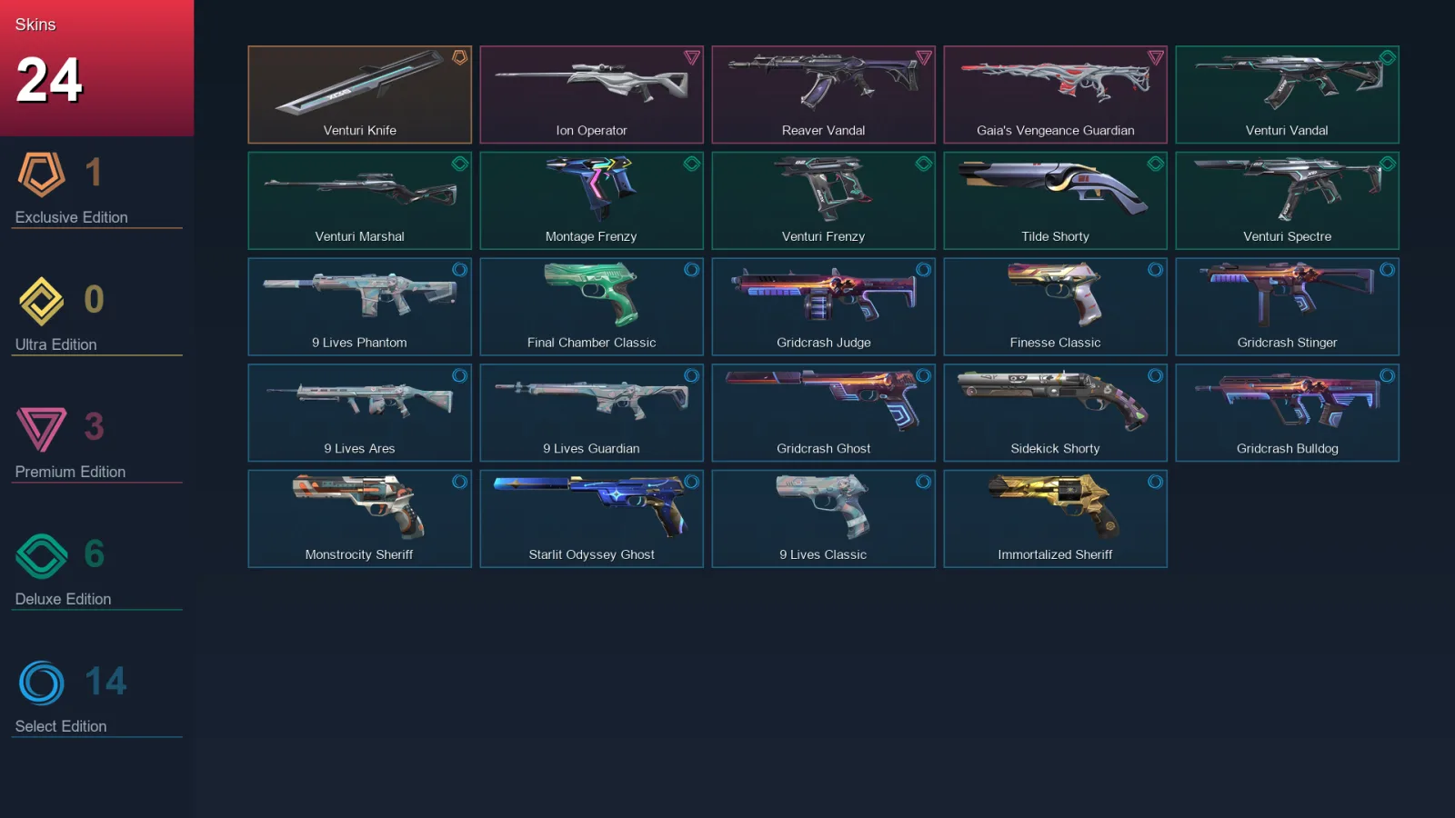 BR | Lv143 | Unranked | 24 Skin | 26 Agent | 51 Buddy — Unranked / Smurf Valorant