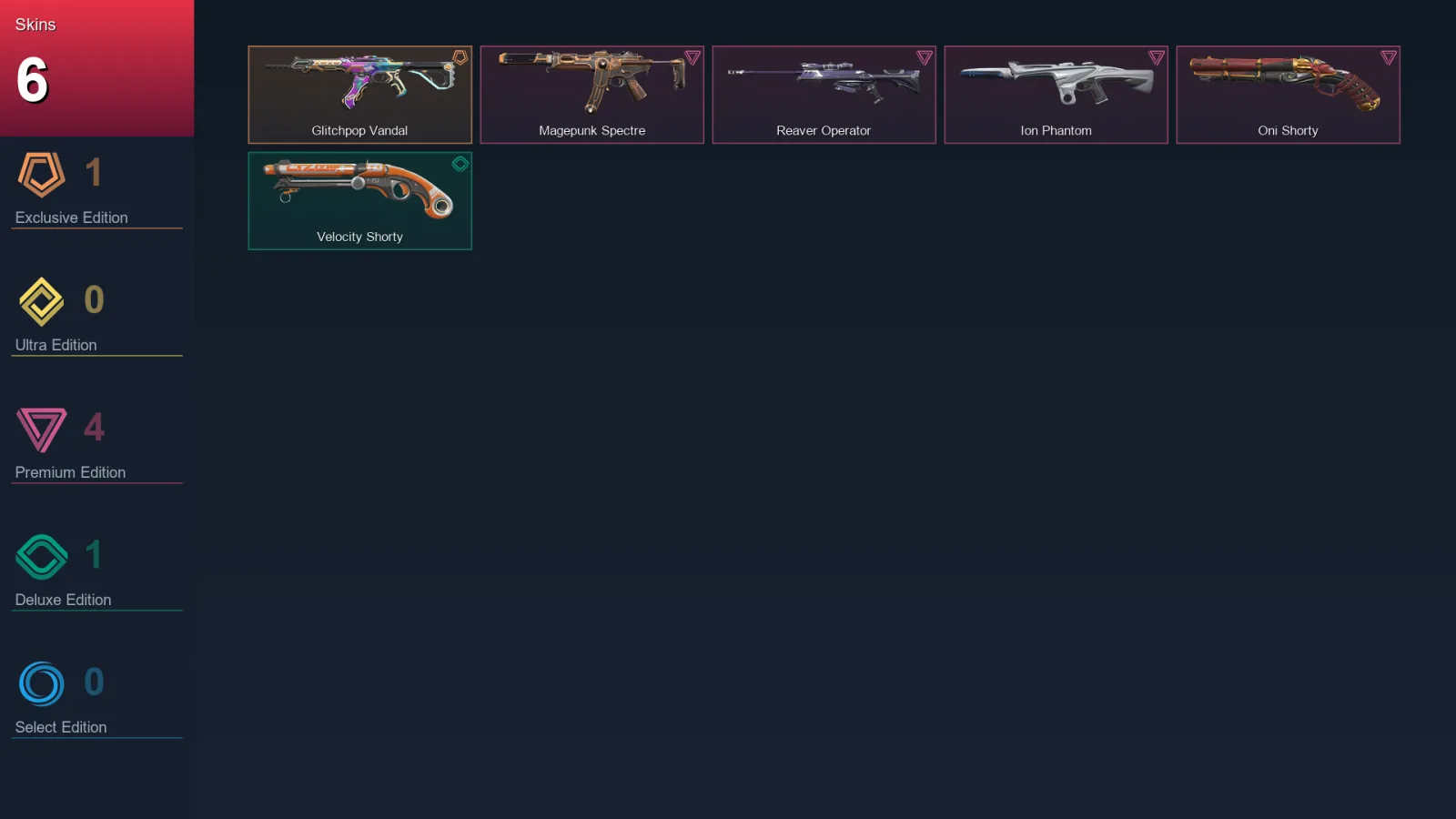 AP | Lv58 | Unranked | 6 Skin | 14 Agent | 20 Buddy
