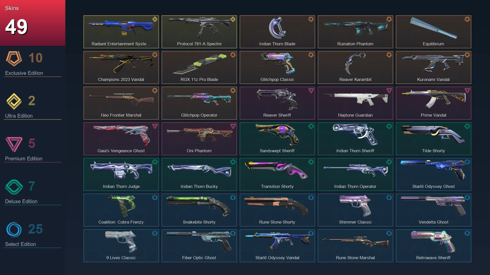 AP | Lv362 | Unranked | 49 Skin | 27 Agent | 111 Buddy — Valorant account