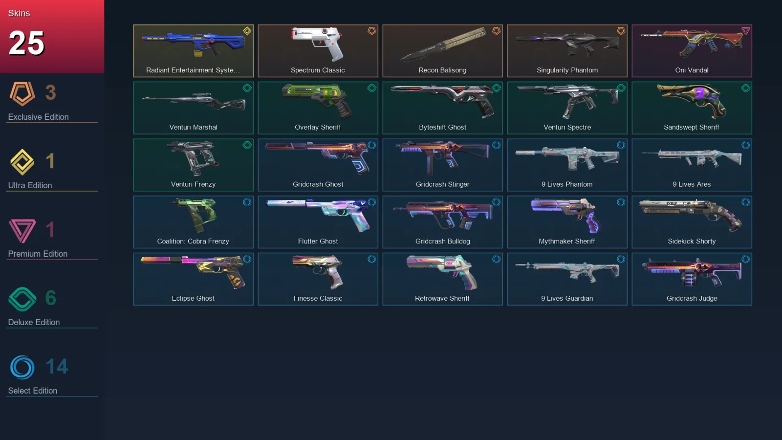 LA | Lv219 | Unranked | 25 Skin | 29 Agent | 97 Buddy