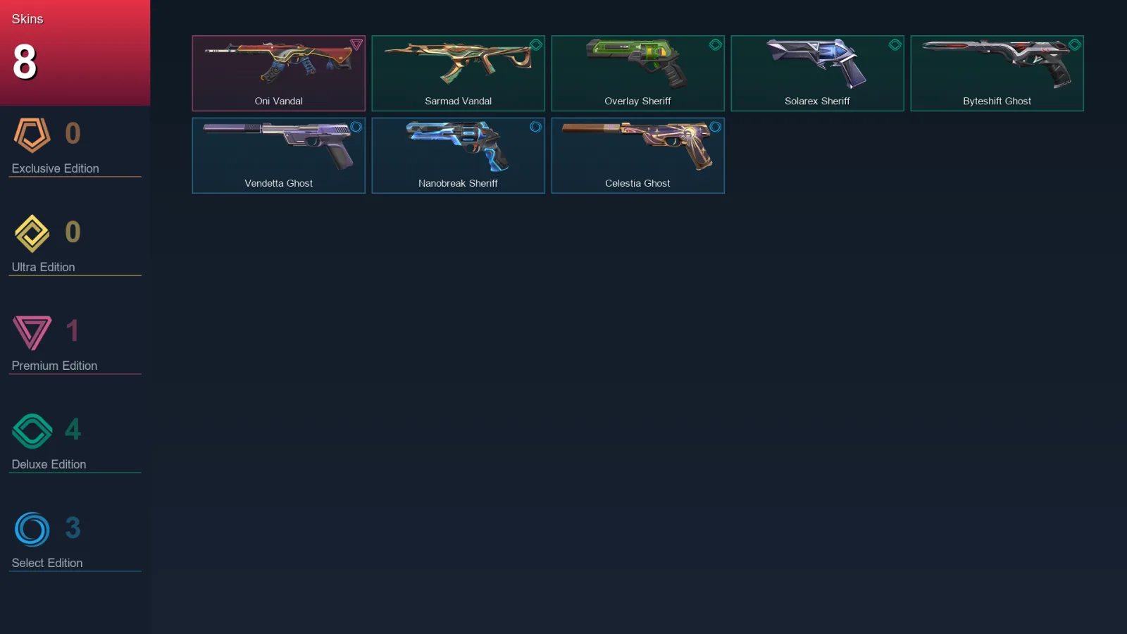 EU | Lv117 | Unranked | 8 Skin | 24 Agent | 34 Buddy — Byteshift Ghost