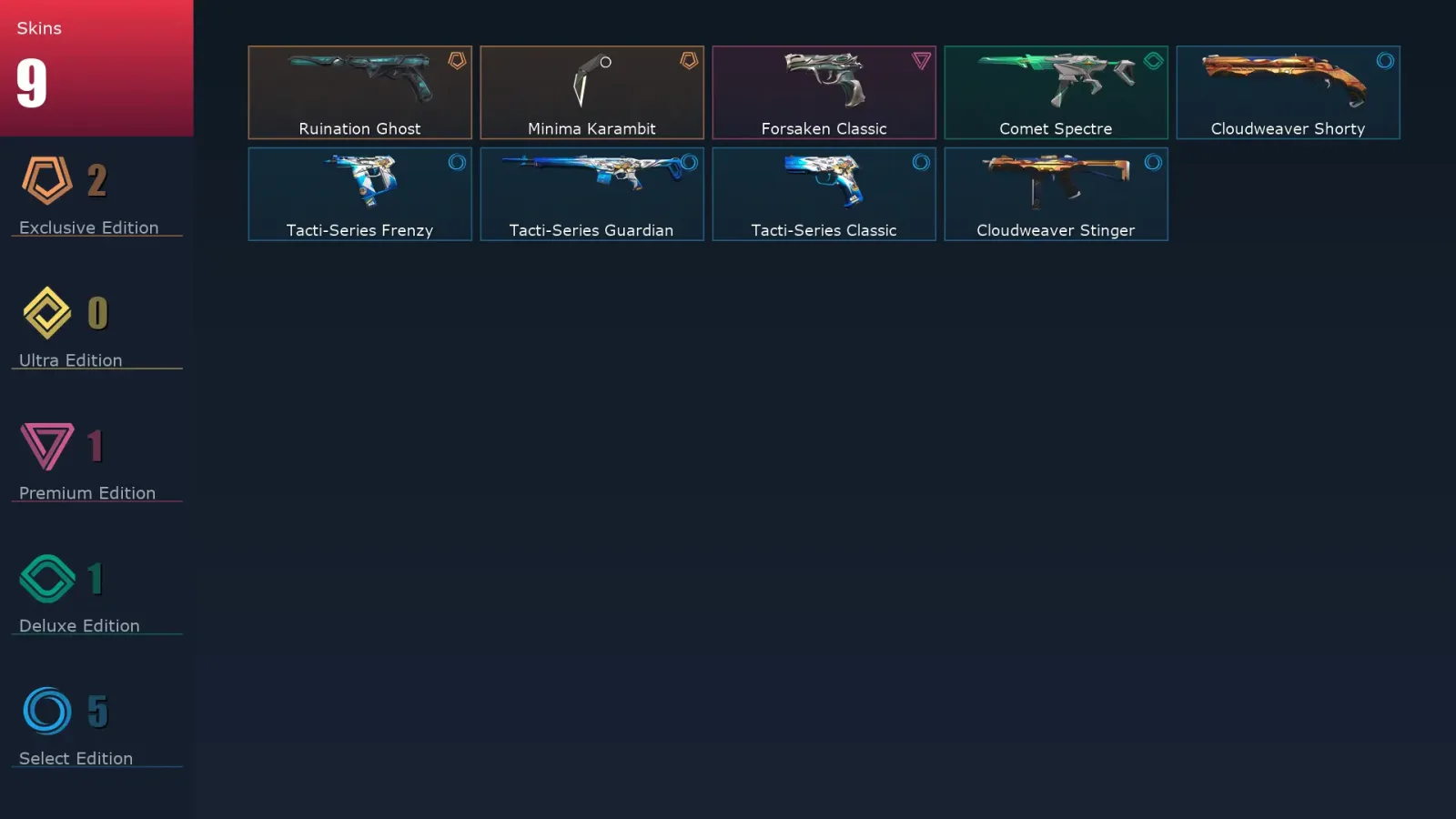 [Valorant] | EU | Level 23 | 9 Agents | 9 Skins