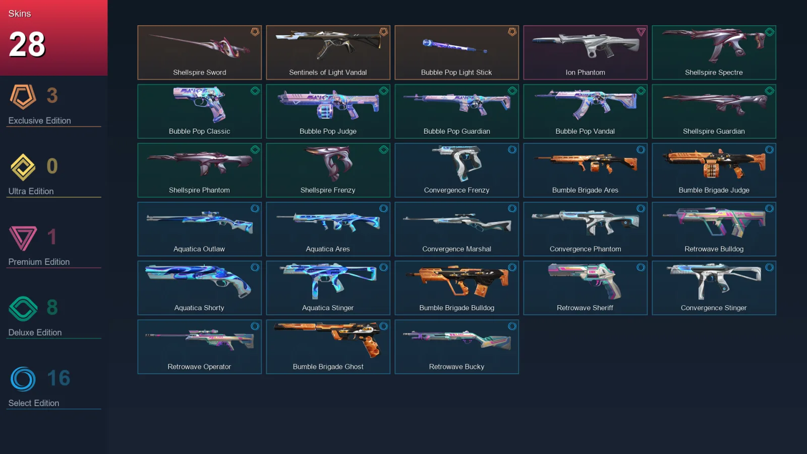 LA | Lv75 | Unranked | 28 Skin | 26 Agent | 46 Buddy — Valorant account