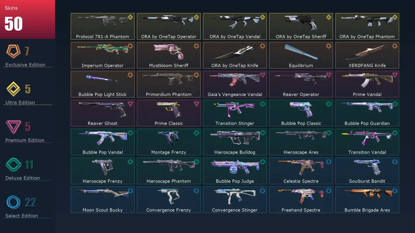 [Valorant] | EU | Level 126 | Diamond 2 | 29 Agents | 50 Skins — Valorant account