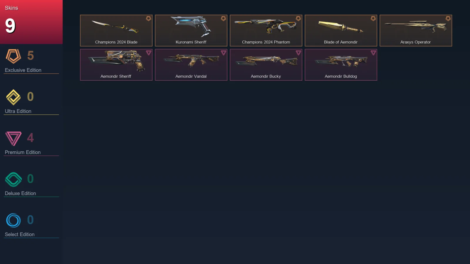 AP | Lv33 | Unranked | 9 Skin | 12 Agent | 12 Buddy