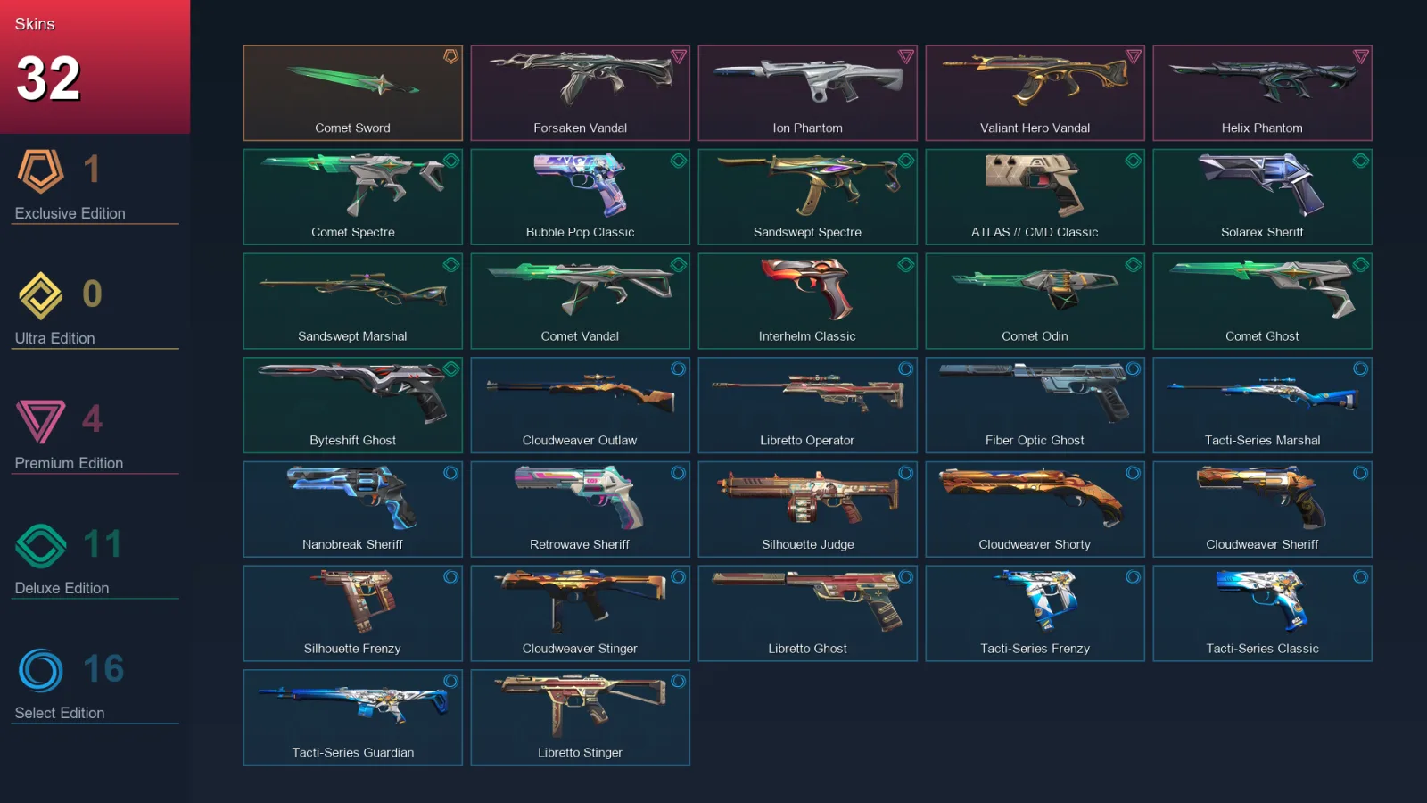 BR | Lv230 | Unranked | 32 Skin | 29 Agent | 73 Buddy